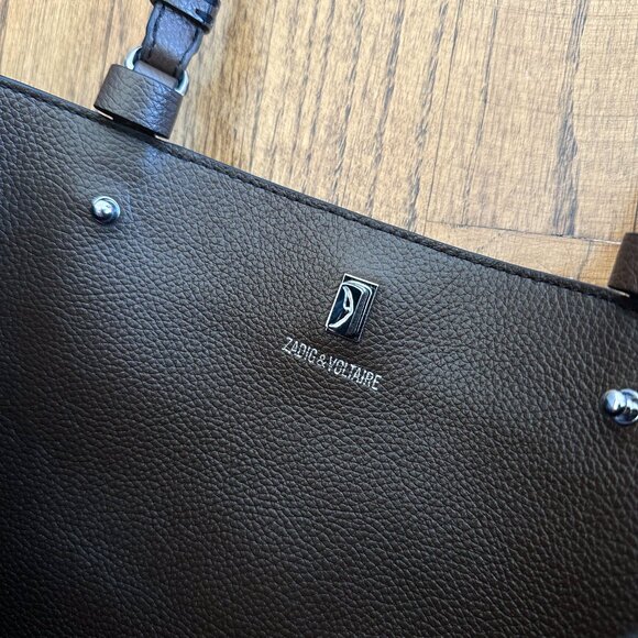 Zadig & Voltaire - curved-detail suede tote bag - Picture 3 of 7